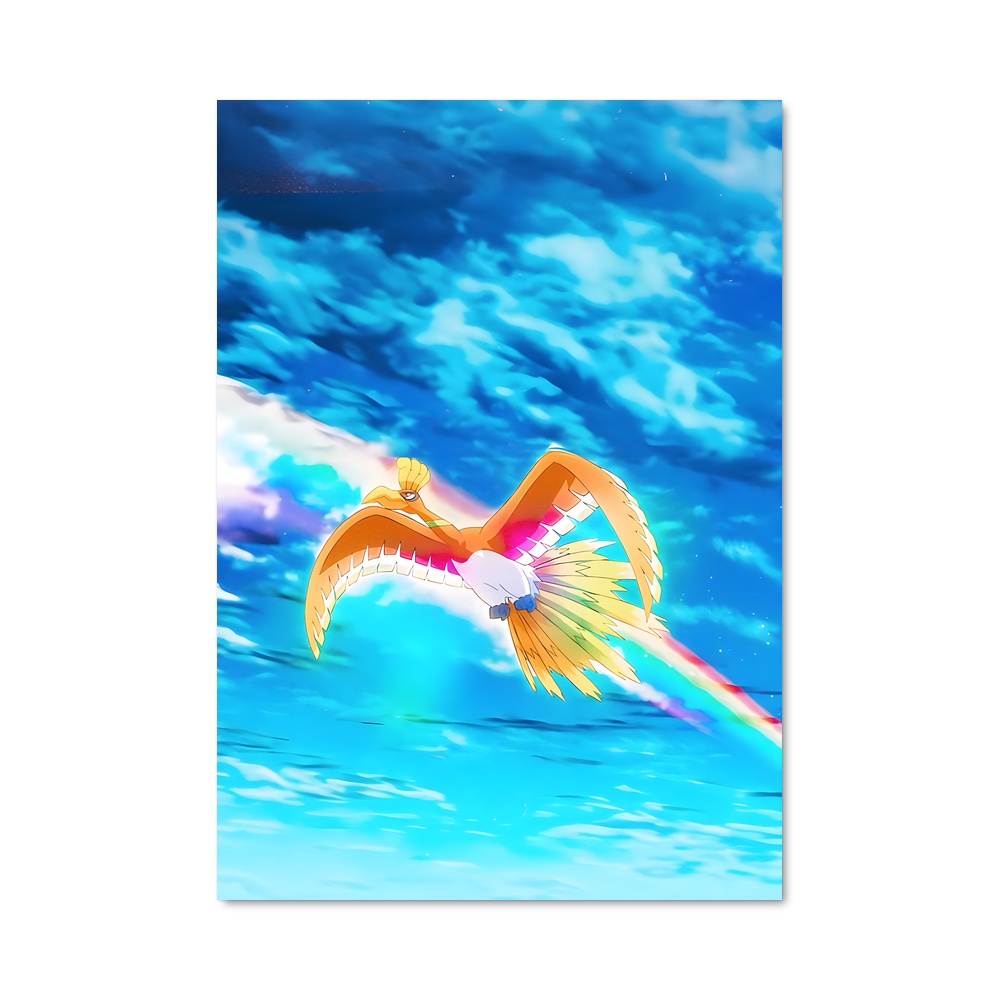 Poster Vol de Ho-Oh – affiche Pokemon
